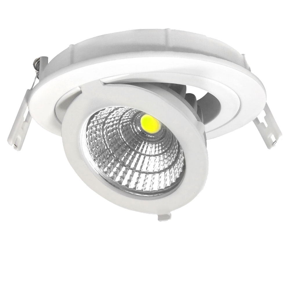 LED spotlámpa, 12W, COB, kerek, állítható, hideg fehér fény