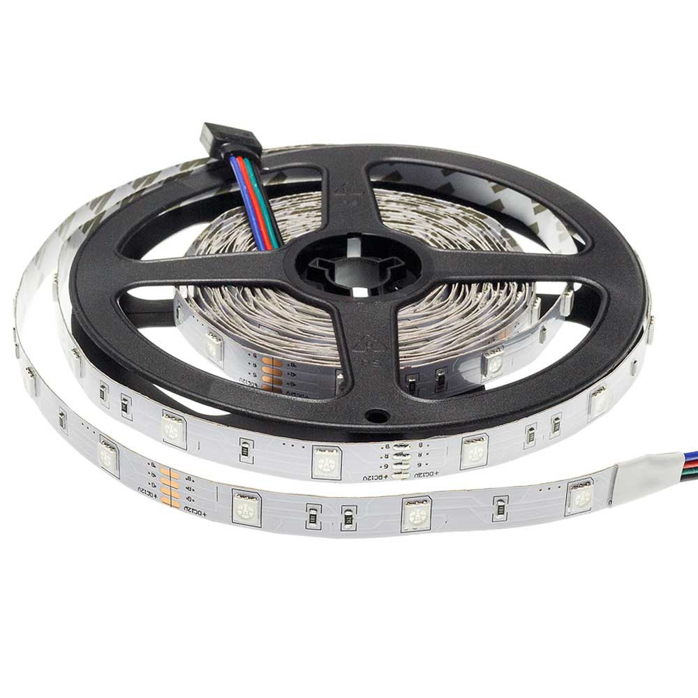 LED szalag, 5050, 30 SMD/m, nem vízálló, RGB