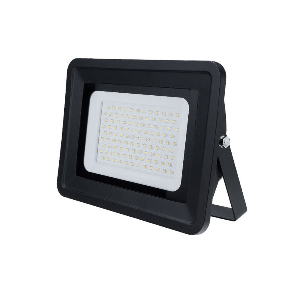 LED reflektor 150W, fekete, SMD, 100°, fehér fény - IP65