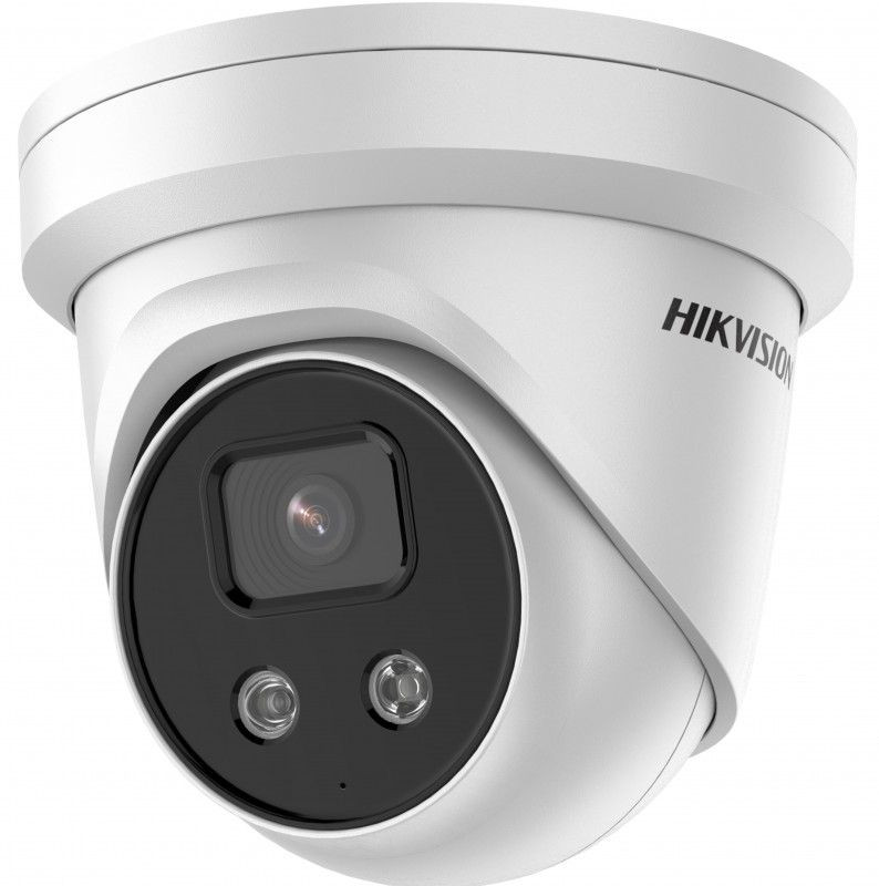 Hikvision AcuSense IP kamera. 4 Mpx-es, kültéri, eyeball, 2,8 mm fix objektív, valós WDR, VCA, objektumazonosítás, micro