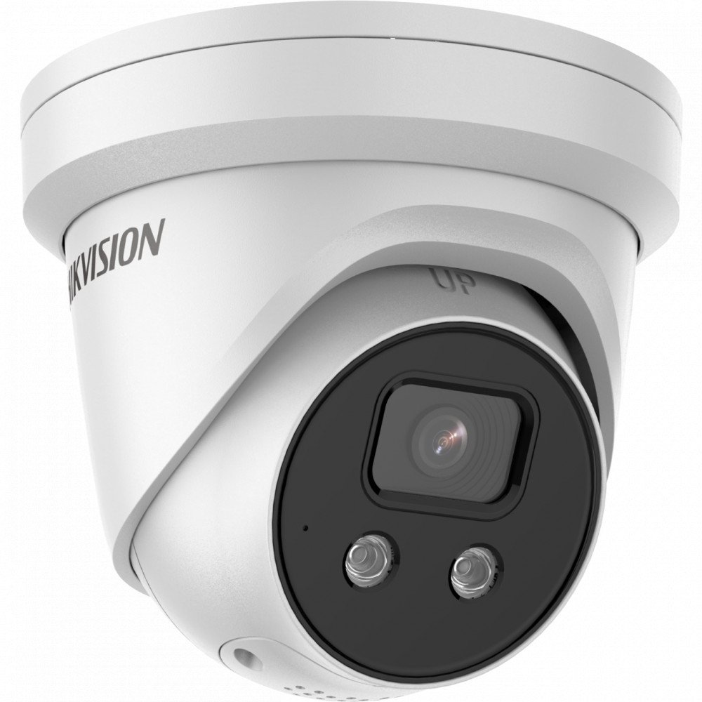 Hikvision AcuSense IP kamera. 8 Mpx-es, kültéri, eyeball, 6 mm fix objektív, valós WDR, VCA, objektumazonosítás, beépíte