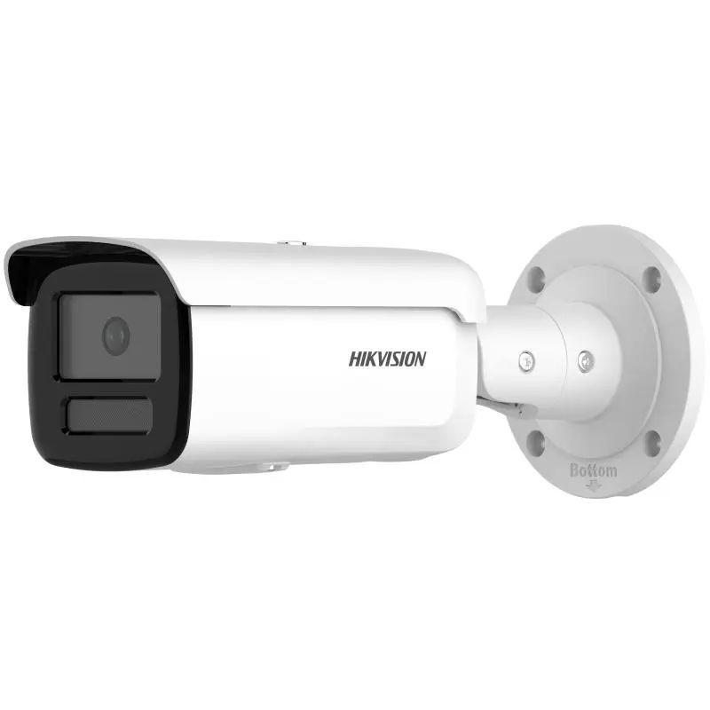 Hikvision Smart Hybrid Light IP kamera. 4 Mpx-es, kültéri, kompakt, 2,8 mm fix objektív, valós WDR, hibrid fény, VCA, ob