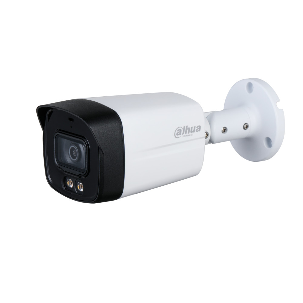 Dahua Lite Analóg HD kamera. 2 Mpx-es, kültéri, kompakt, 2,8 mm fix objektív, hibrid fény, beépített mikro