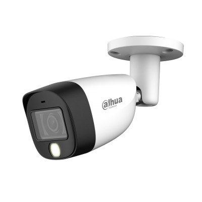 Dahua Lite Analóg HD kamera. 5 Mpx-es, kültéri, kompakt, 2,8 mm fix objektív, hibrid fény, beépített mikrofon