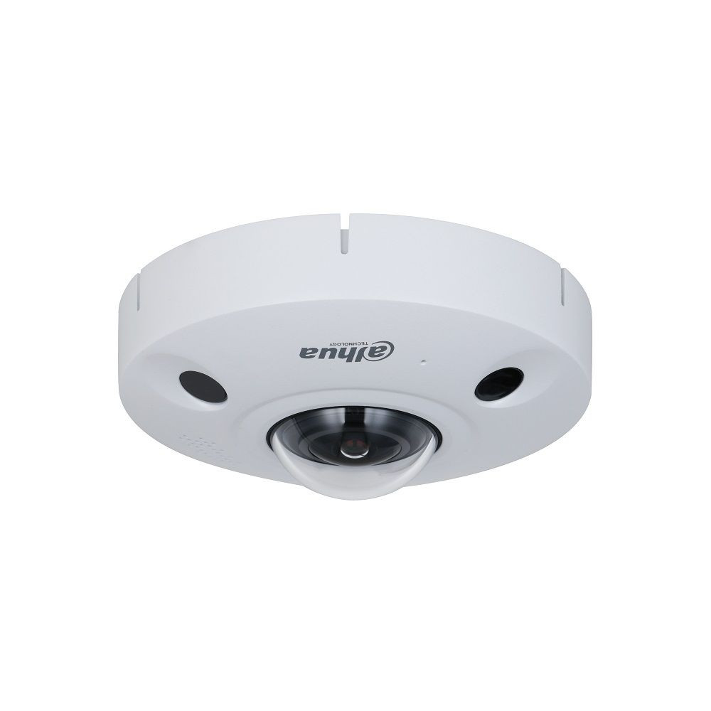 Dahua WizMind IP kamera. 12 Mpx-es, kültéri, fisheye, 1,85 mm fix objektív, VCA, beépített mikrofon, IK10, microSD, PoE