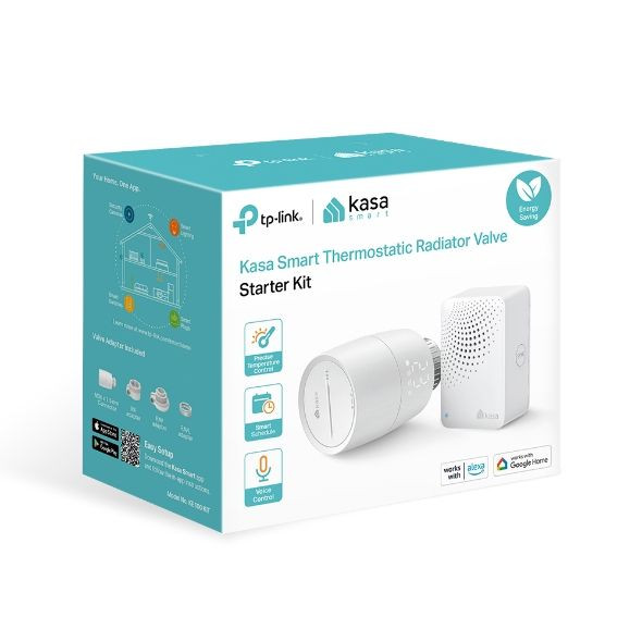 TP-Link Kasa Okos Termosztát Radiátorszelep + Hub, beltéri, 2.4 GHz / 868 MHz a kapcsolódó eszközöknek