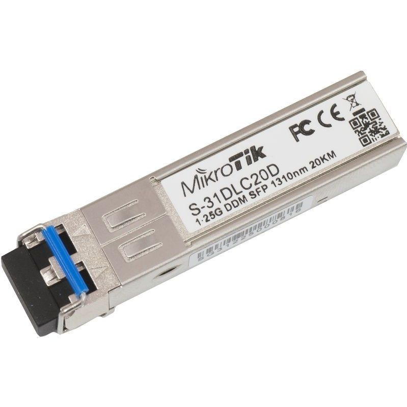 MikroTik SFP modul S-31DLC20D Single-mód, beltéri, LC/UPC