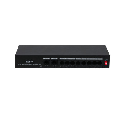 Dahua PFS3010-8ET-65 PoE Switch, beltéri, asztali, 802.3af/at, nem menedzselhető, PoE port 8, 10/100 LAN port 8, Uplink