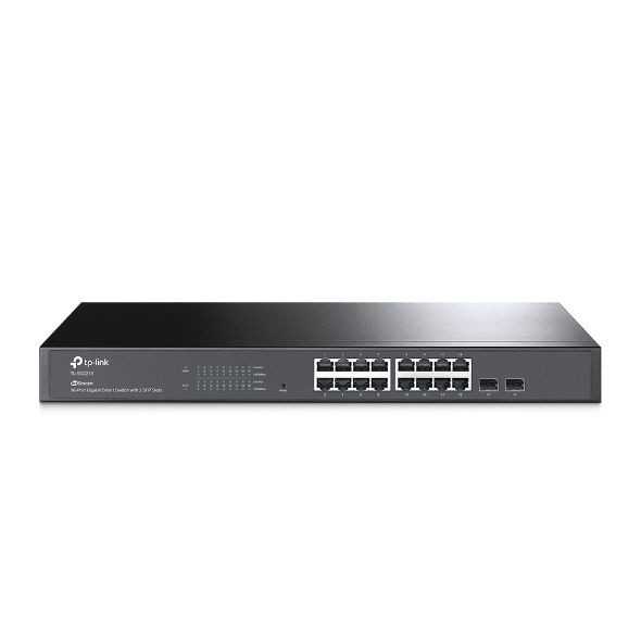 TP-Link TL-SG2218 Switch, beltéri, 19” rackbe szerelhető, Smart menedzsment, Omada Controller, Gigabit LAN port 16, SFP