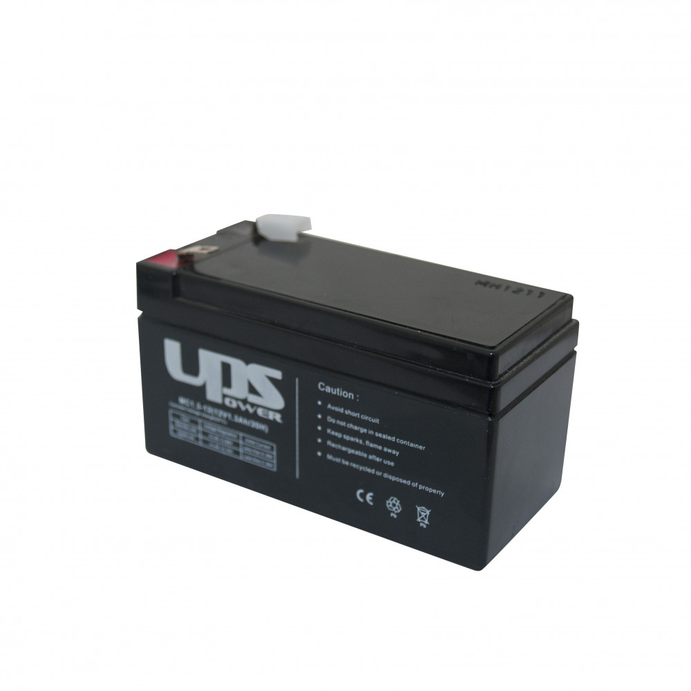 UPS szünetmentes riasztó akkumulátor, 12 V, 1,3 Ah, f1 4,8 mm-es csúszósaru, 98 x 44 x 52 mm