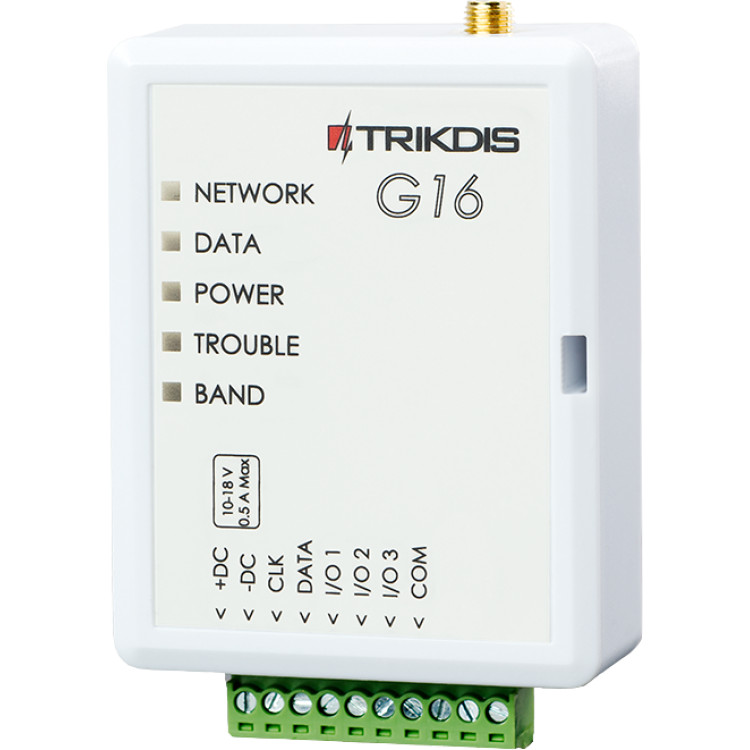 Trikdis G16T-2G Biztonságtechnikai kommunikátor GSM,2G - távfelügyelet / ügyfél értesítés