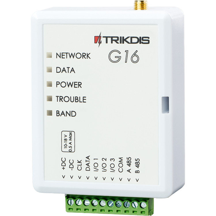 Trikdis G16-4G Biztonságtechnikai kommunikátor GSM,4G - távfelügyelet / ügyfél értesítés