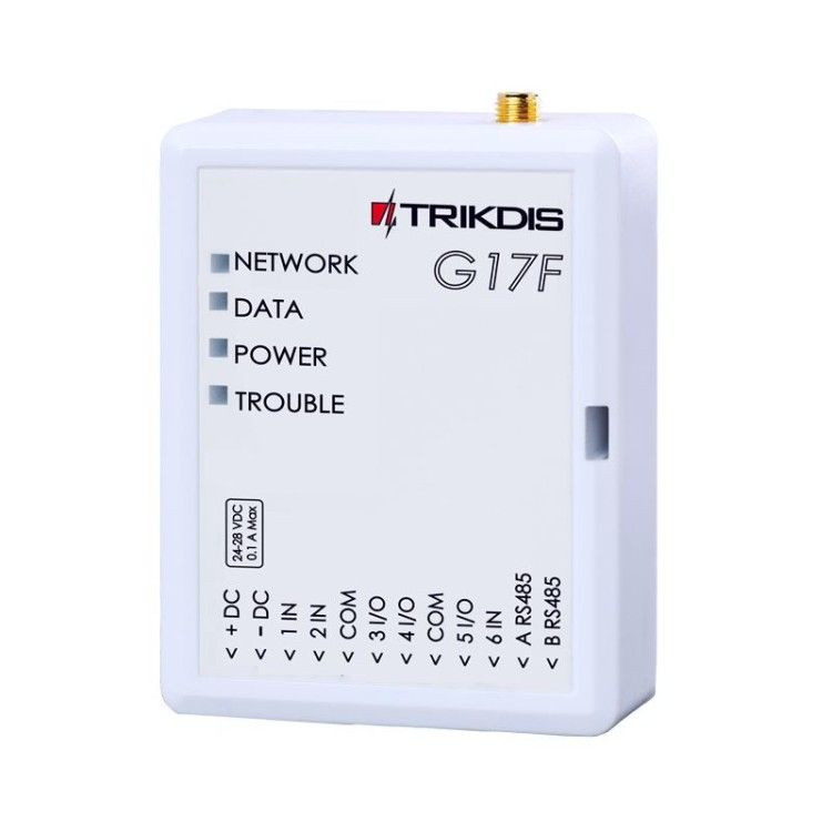 Trikdis G17F-2G Tűzjelző kommunikátor GSM, 2G - távfelügyelet / ügyfél értesítés tűz átjelző kommunikátor (+GSM ANT01S)