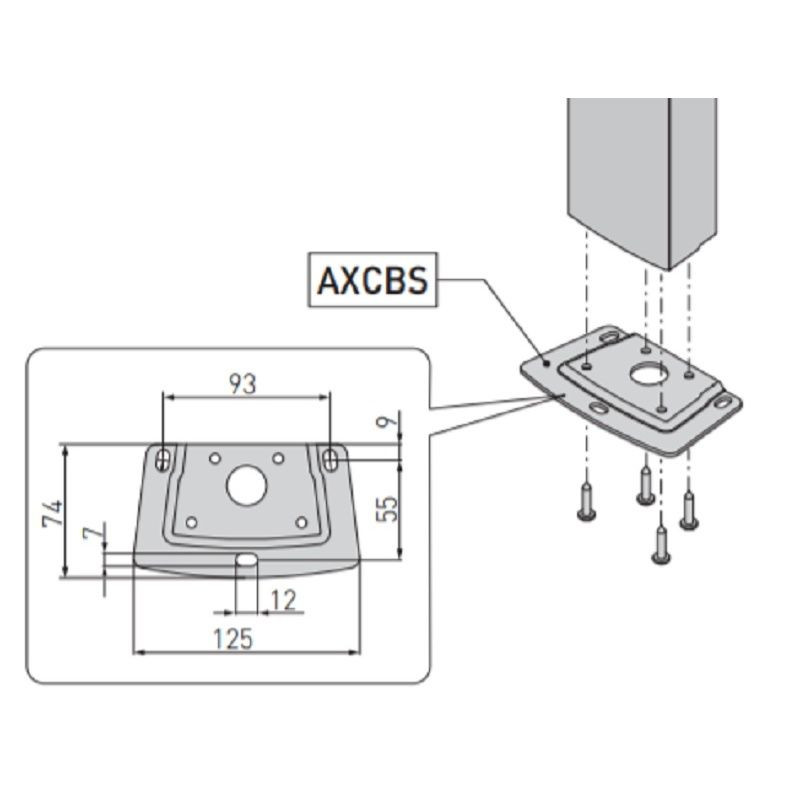 Ditec AXCBS talp, AXC oszlopokhoz