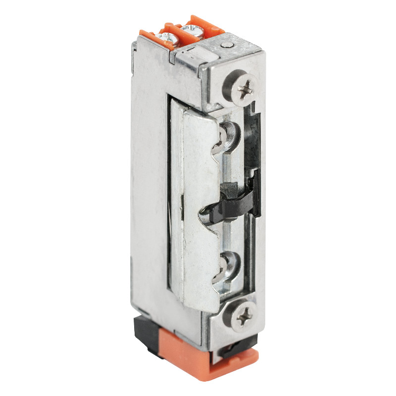 DORCAS-99-2-NF-305-512, Keskeny, alacsony pajzs nélküli elektromos zárfogadó - zárnyelv érzékelővel
