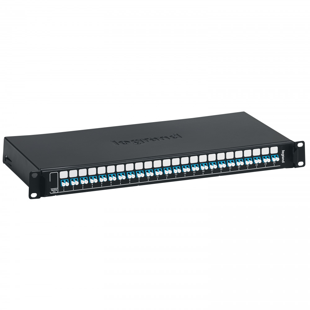 Legrand Optikai patch panel 24xLC duplex multimód 032162, patch panel, beltéri, 19” rackbe szerelhető, LC