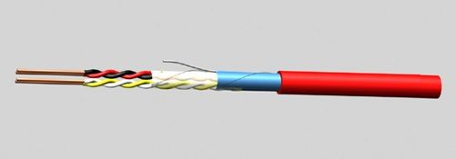 beltéri árnyékolt tűzjelző kábel, 4 x 1 ér, 500 m, piros