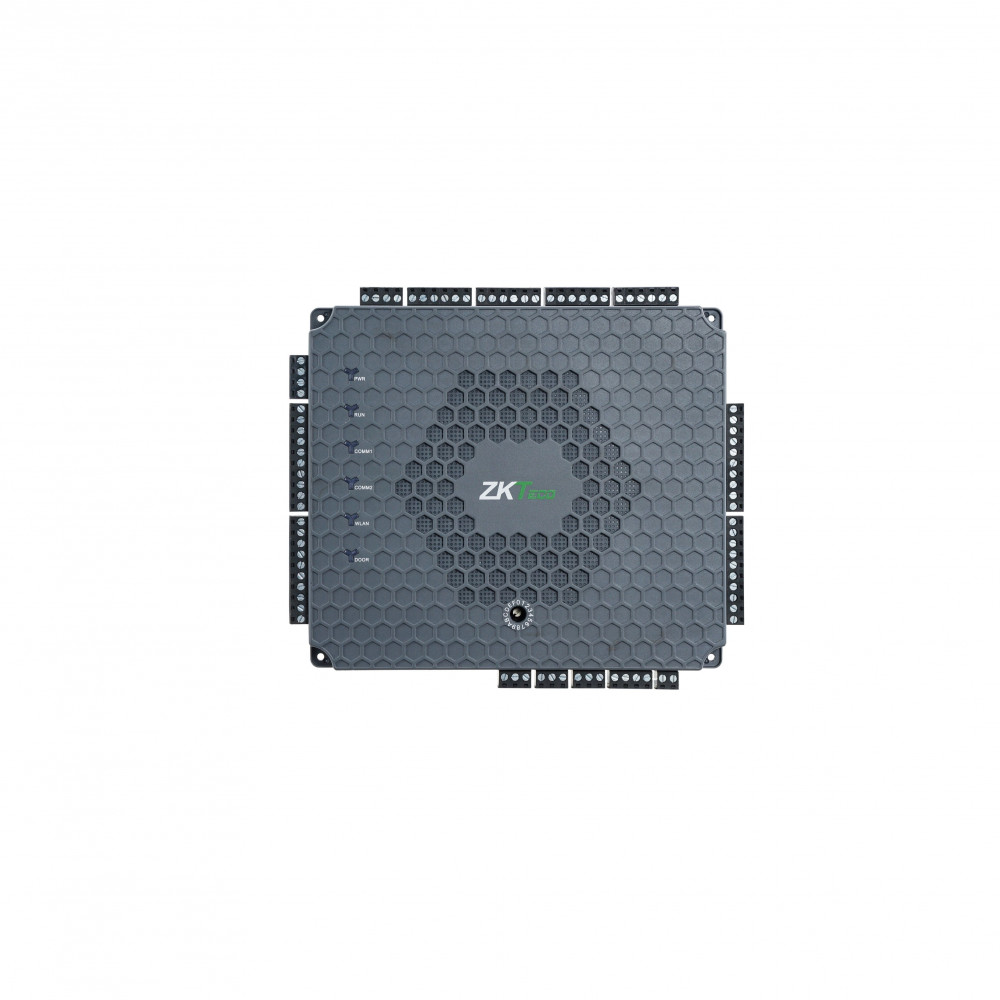 ZKTeco, ajtóvezérlő, TCP/IP, Wiegand, OSDP, RS-485, 5 db kimenet összesen, 2x zár, 1x aux, 10 db bemenet max., 4x kilépő