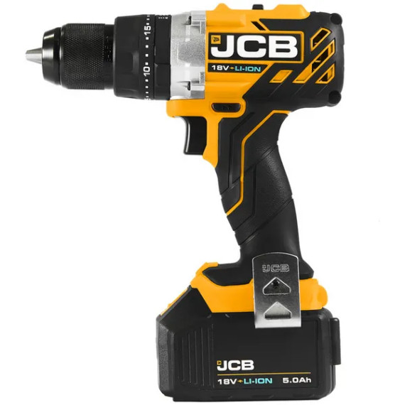 JCB 18BLCD-2-E kefementes fúrókalapács 18V 65Nm 2db 2Ah akkuval, táskában