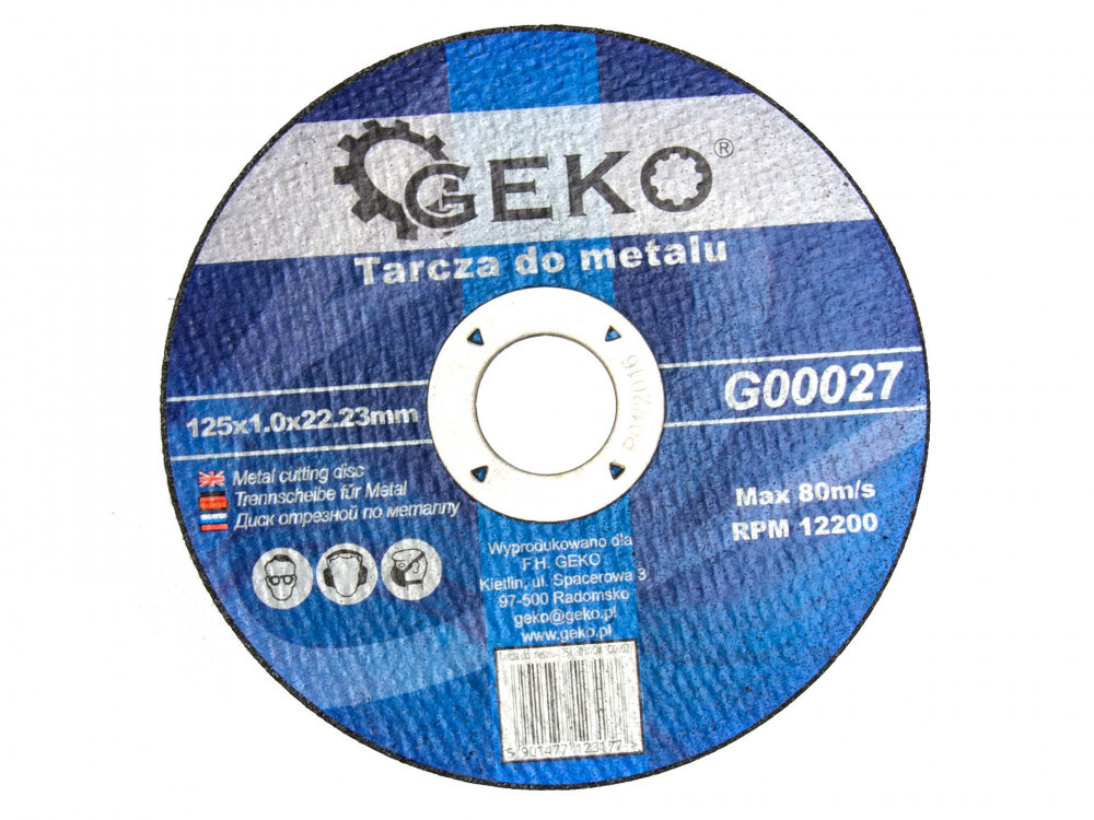 GEKO fémvágó korong 125 x 1 x 22,2 mm