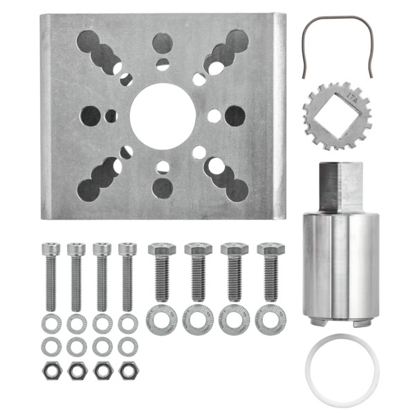 Belimo ZPR05 Retrofit adapterkészlet, F07/F10 (F07 csavarokkal együtt), lapolt fej/négyzet, SW 17